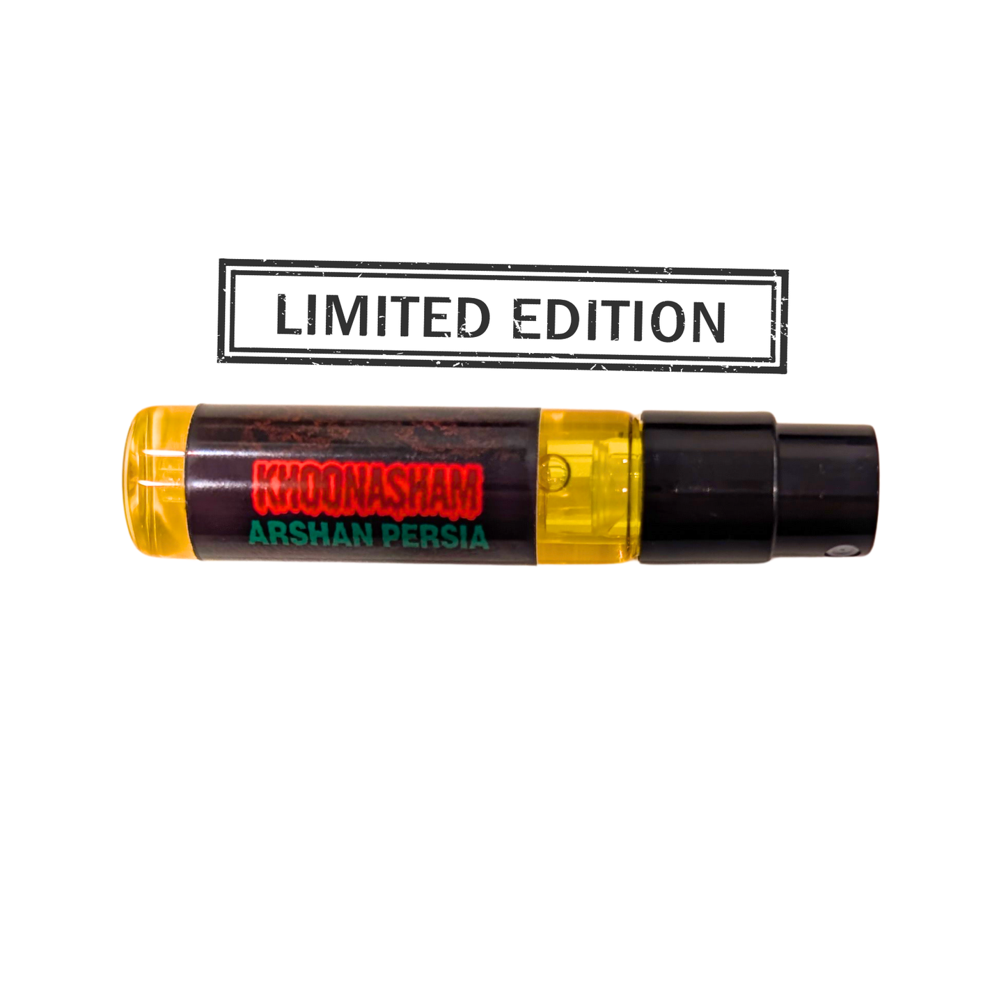 Limited edition Khoonasham Arshan Persia sample on a white background